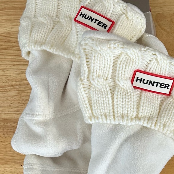 HUNTER Original Short Cable Knit Boot Liner Socks - Picture 6 of 8